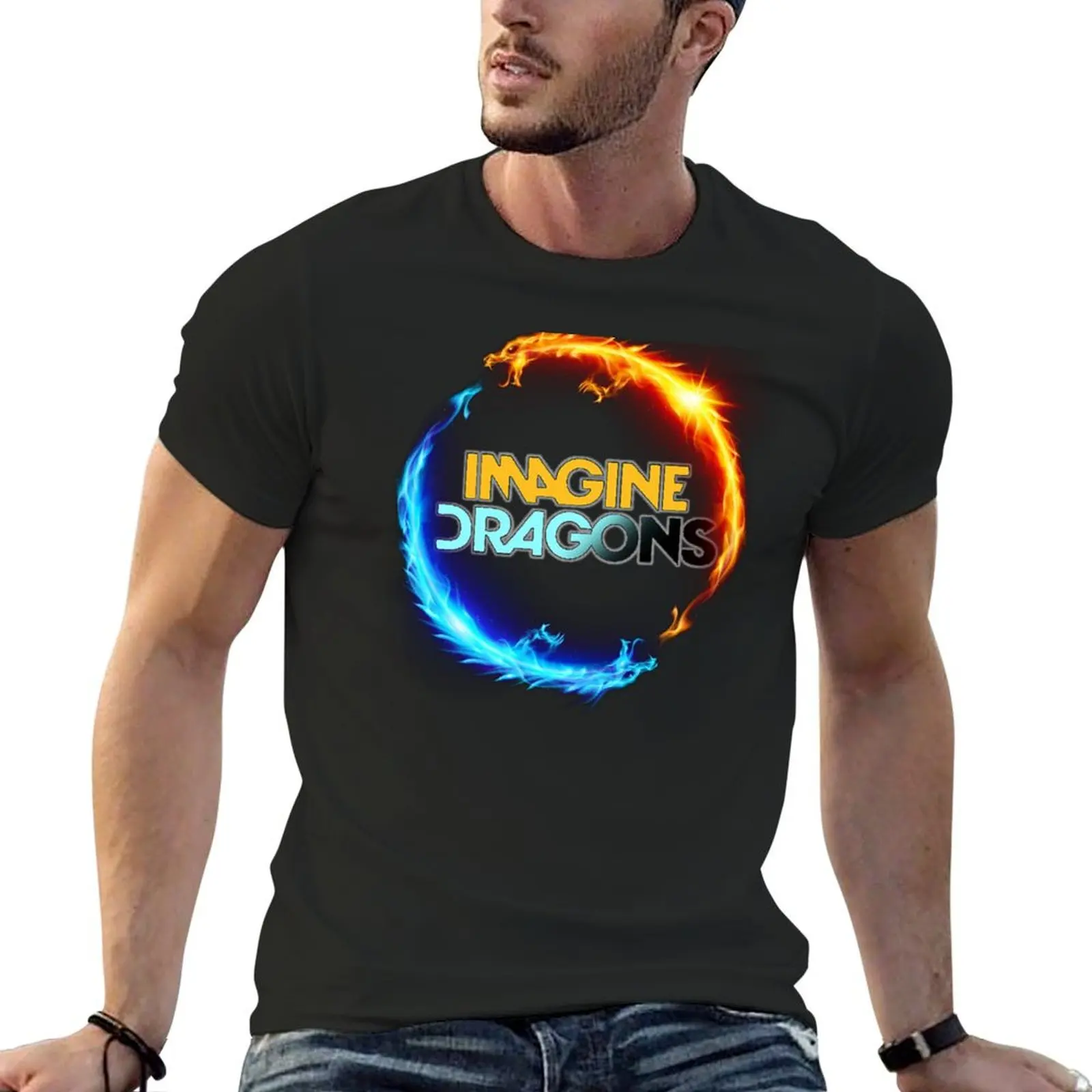 Imagine Dragon's Circle T-Shirt rapper graphic tees anime clothes summer clothes Men's t-shirts