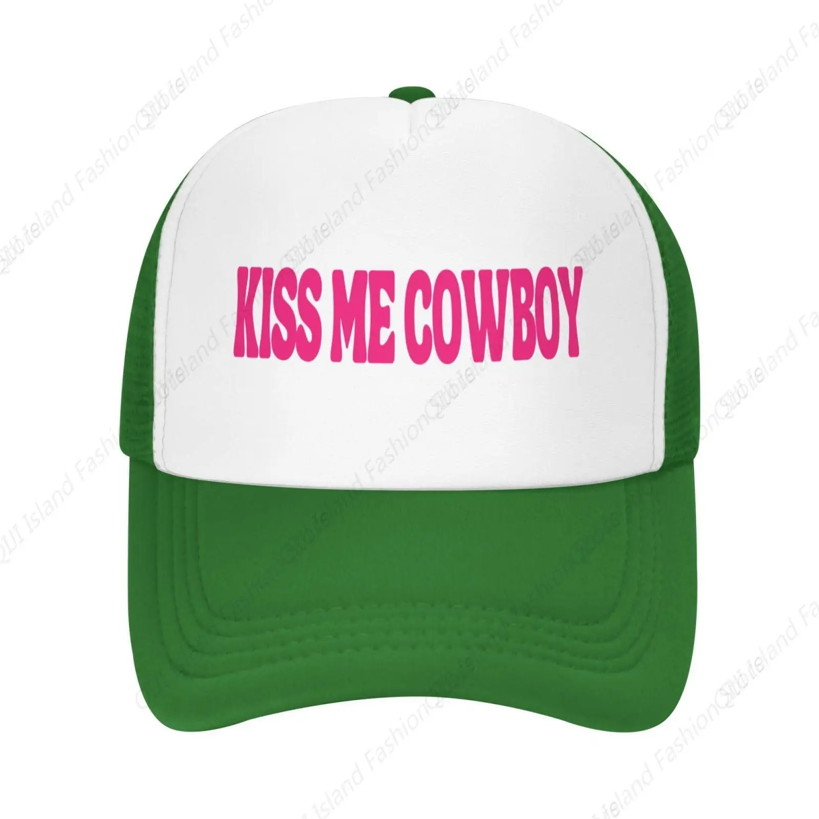 

Kiss Me Cowboy Baseball Cap Vintage for Men Women Trucker Golf Dad Mesh Hat Sports Fishing Daily Unisex