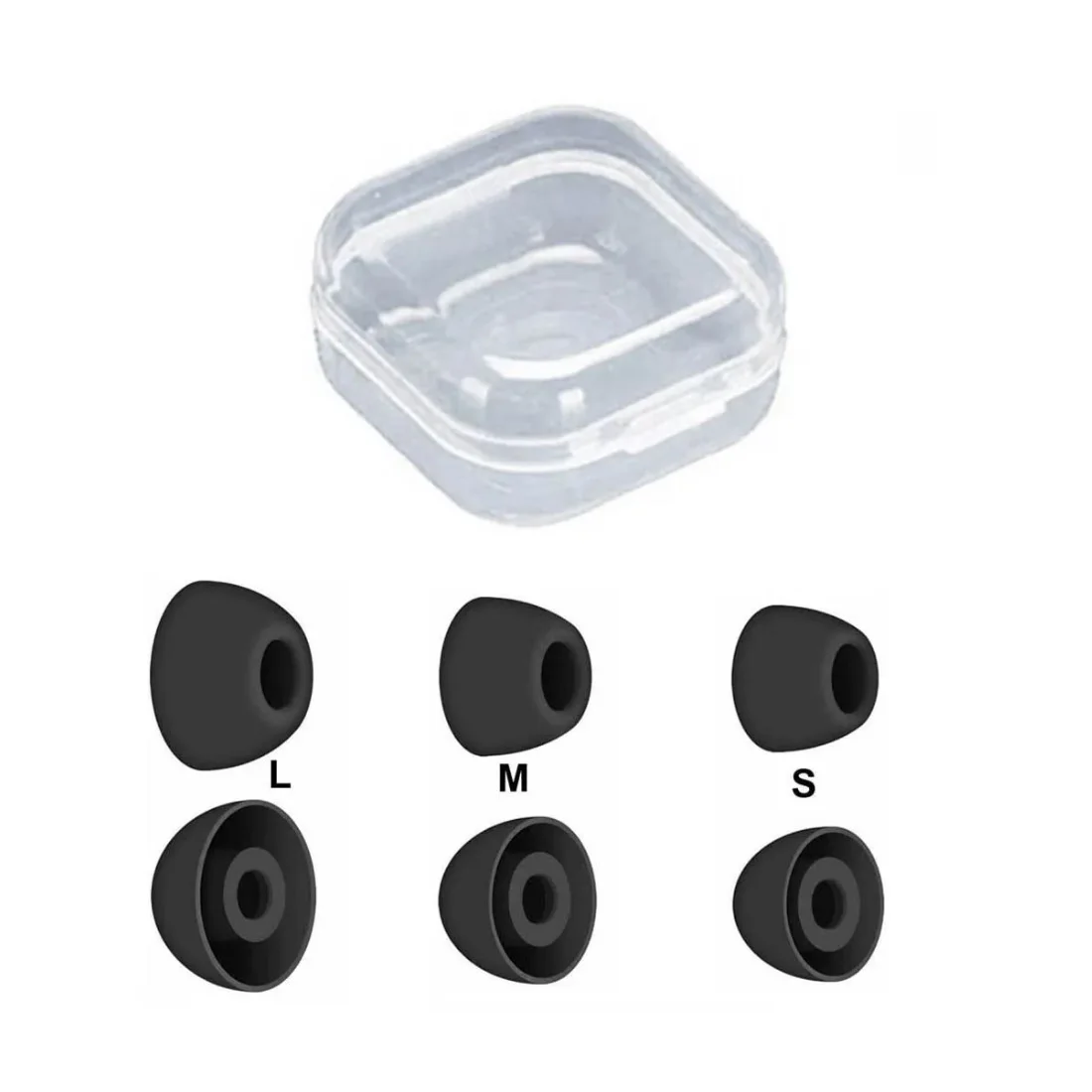 6PCS Weiche Silikon Ohr Tipps für Samsung Galaxy Knospen 2 Pro Ohrhörer Kopfhörer Eartip Zubehör L M S