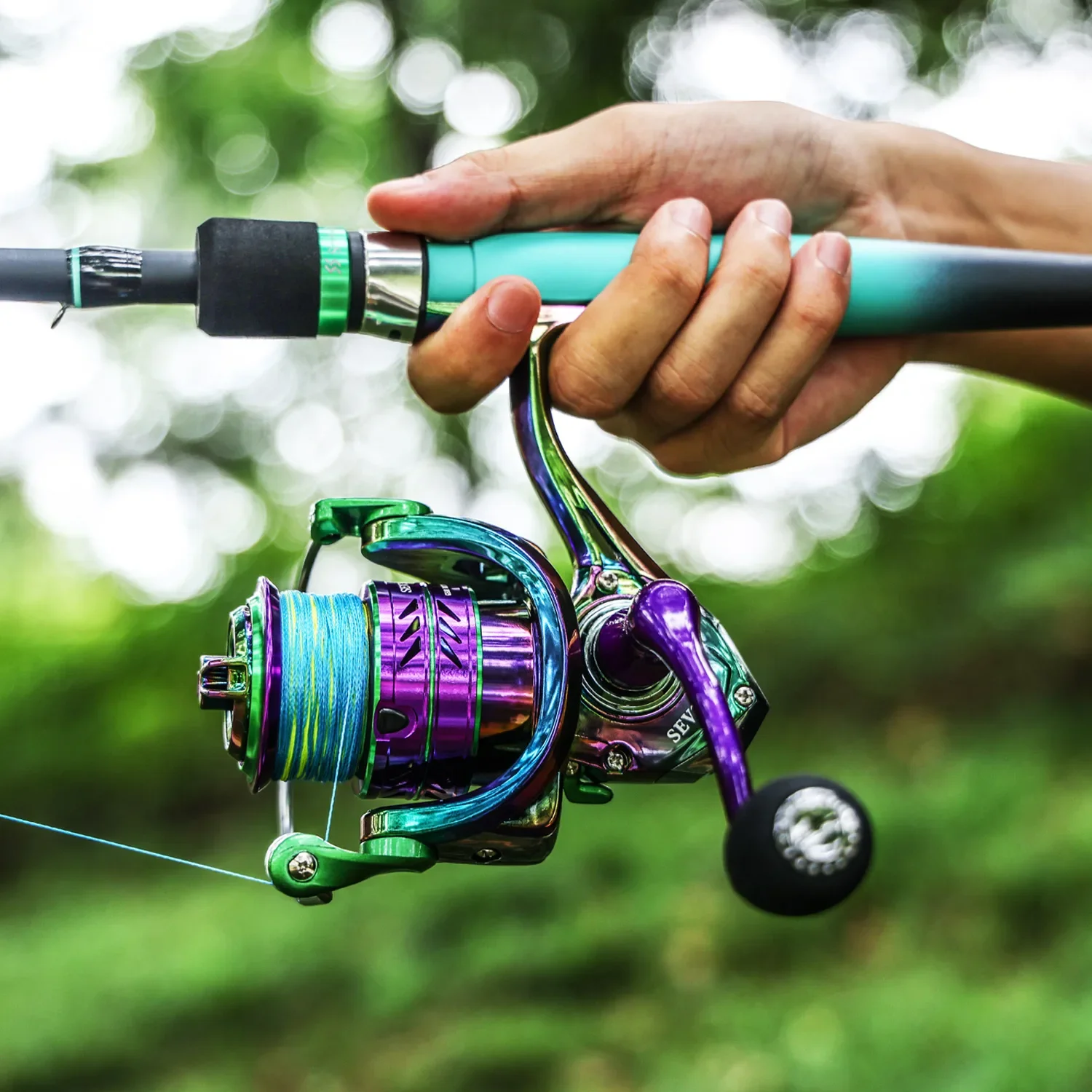 Sougayilang Multicolor Spinning Fishing Reels 1000~5000 Series 5.0/4.7:1 Gear Ratio Spinning Reel Max Drag 15Lbs for Bass Pike