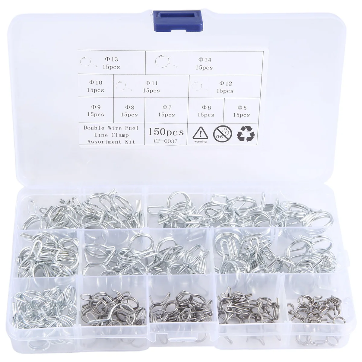 Nuovo 150 Pz/set In Acciaio Inox Molla Clip Fascetta Fascetta di Fissaggio Linea Carburante Tubo Dell'acqua Tubo Dell'aria Auto Idraulico Strumenti