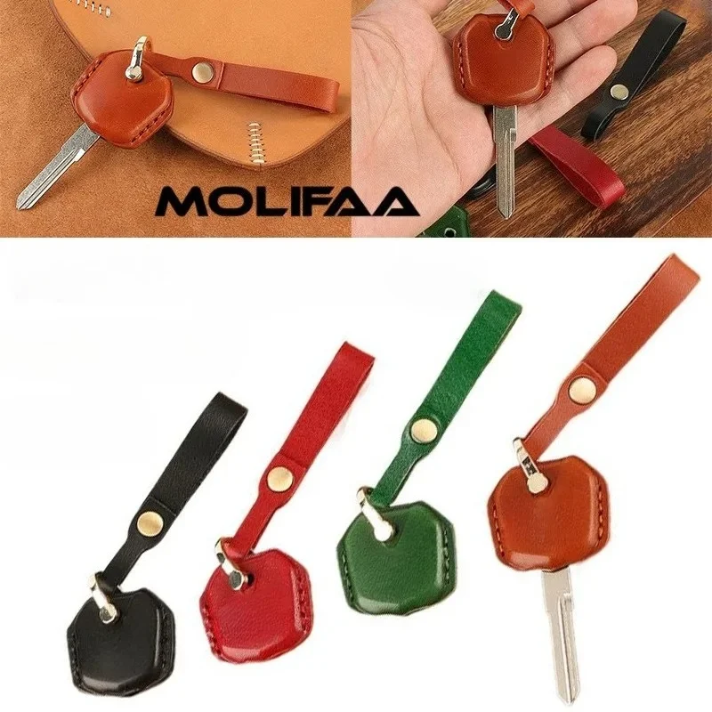 For Kawasaki Ninja 250 Z250 ER6N Key Chain Buckle Key Case Motorcycle Pu Leather Handmade Key Cover Accessories
