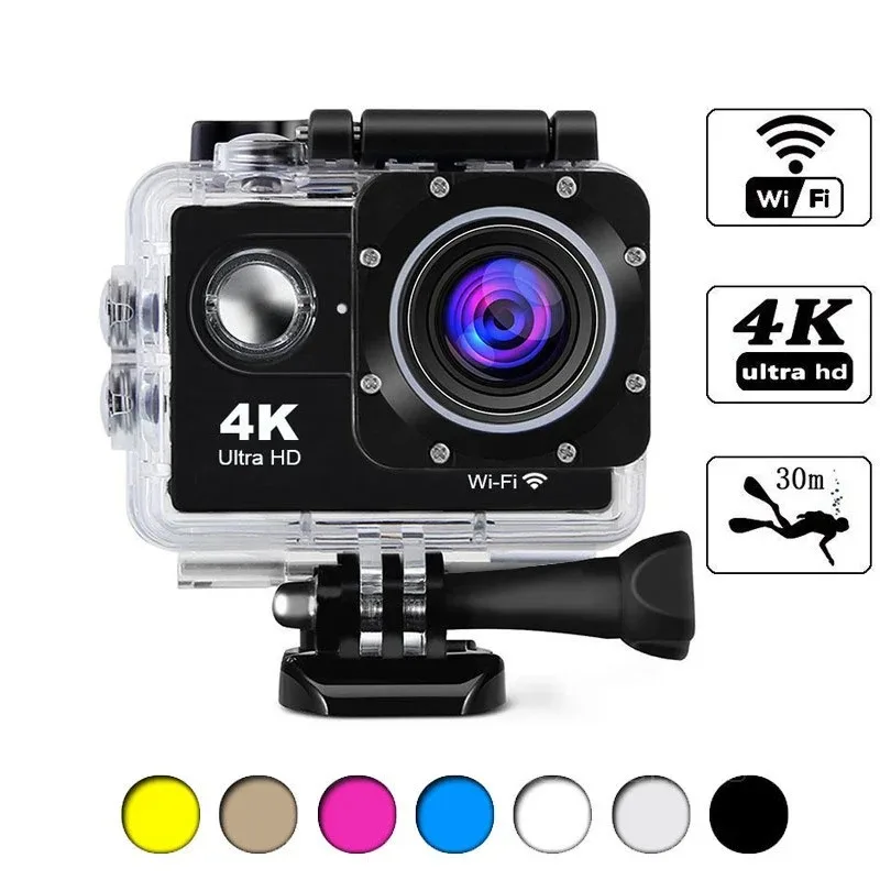 4K Action Camera Mini Smart WiFi Waterproof Outdoor Sports Camera Ultra HD Portable DV for Adventure Travel Vlogging