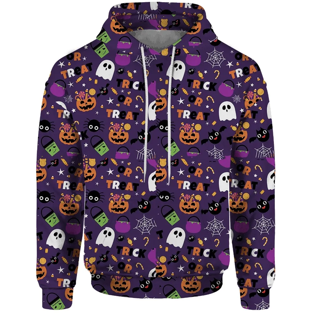 

Fear Christmas Sweatshirt Pumpkin New in Hoodies & Sweatshirts for Men Without Hoods Halloween 2025 Ghost Candy Y2k Clothes Men