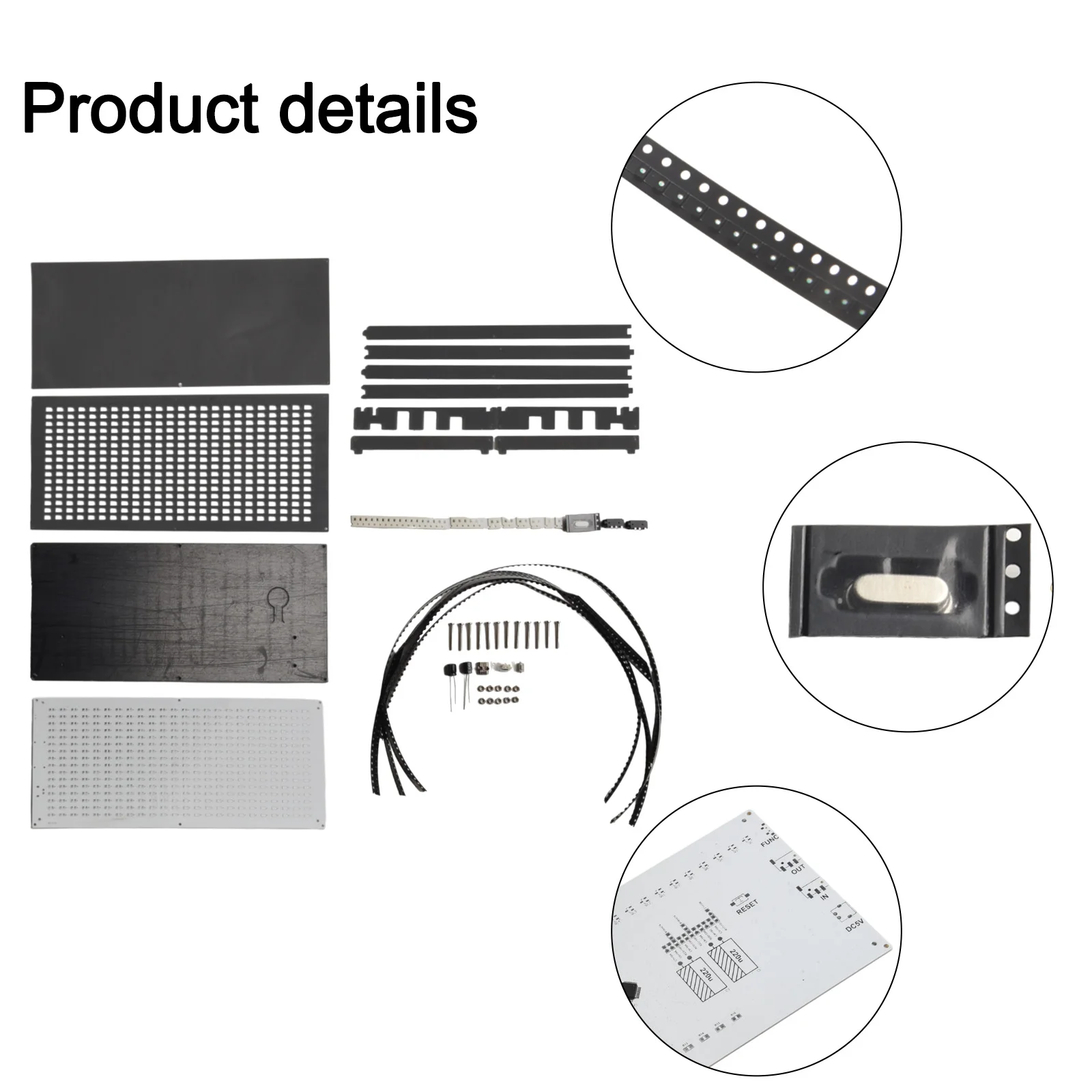 

Светодиодный музыкальный спектральный индикатор с питанием от USB, управление голосом, 12 режимов отображения, 384 светодиода RGB для потрясающего аудиовизуального эффекта