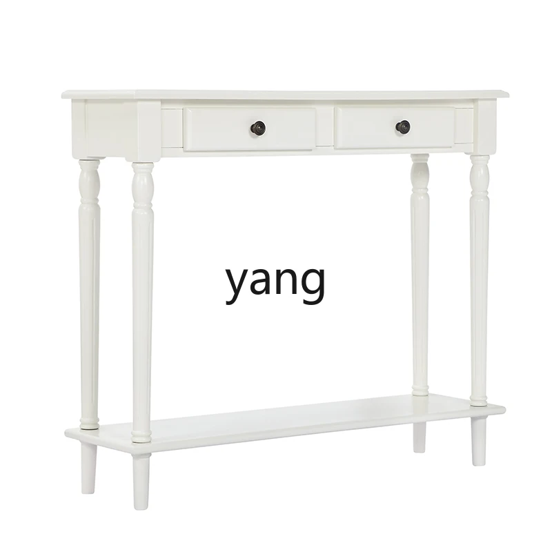 

LMM Simple Hallway Table Wall Side Table Narrow Length Small Table Solid Wood Entrance Cabinet