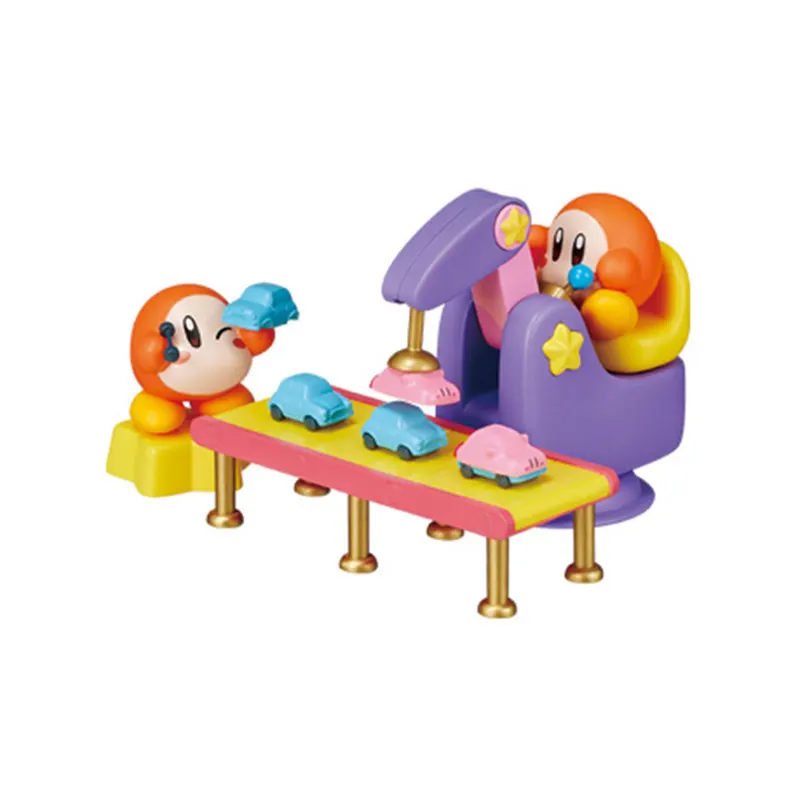 Rement kirby waddle dee brinquedo fábrica cena em miniatura estatueta caixa cega gashapon cápsula brinquedo modelo colecionável anime ornamentos