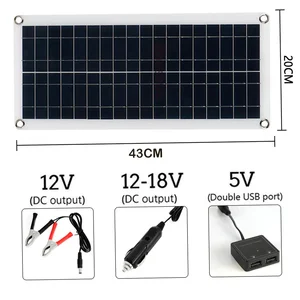 Solar power system, 2000W, 12V Solar Battery, 10A-60A Controller, home, mobile RV, car, caravan, home, Camin 6 Main Sales Solar Plate 12V - №6