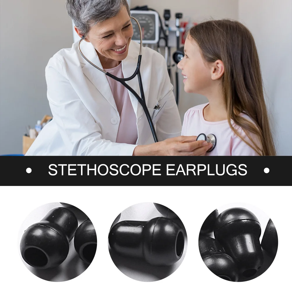 

6Pcs Stethoscope Ear Tips Silicone Earbud Replacement Wear Resistant Noise Reduction Accessories for Stethoscopes