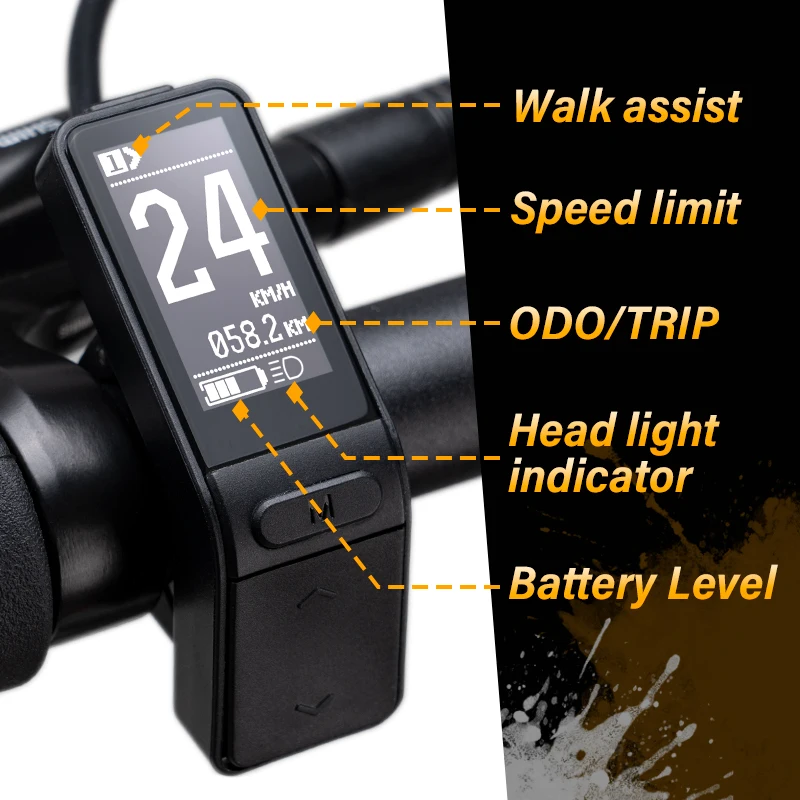 Electric Bike LCD Display Waterproof  SW102 Display Control Panel for Bafang BBS01 BBS02 BBSHD Mid Drive Motor Conversion Kit