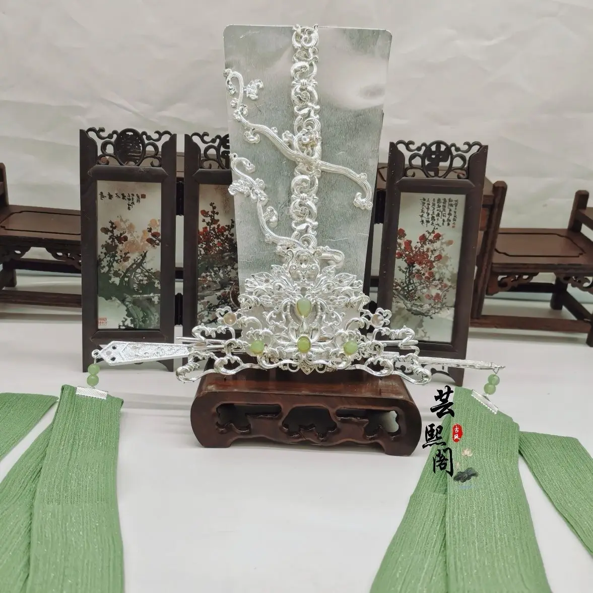 

Halloween Anime Tian Guan Ci Fu Manga Version Shi Qingxuan Cosplay Headwear Women Man Ver Hair Crown Headgear Ribbon Headdress