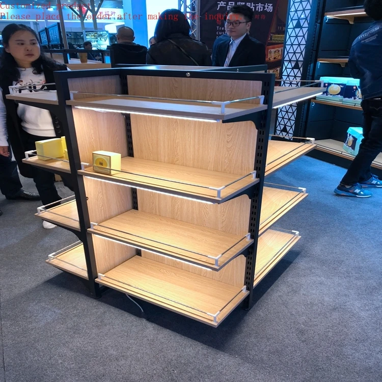 

Custom.Multipurpose Shopping Mall Shelves Metal Four-shelf Food Display Boutique Racks for Display