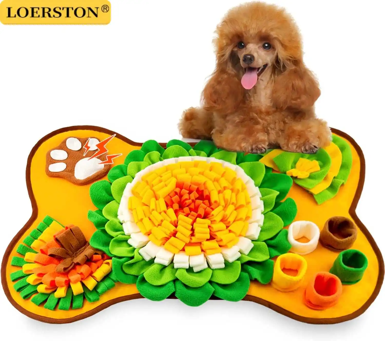 

Good Pet Snuffle Mat for Dogs,Interactive Feed Puzzle for Boredom,Encourages Natural Foraging Skills