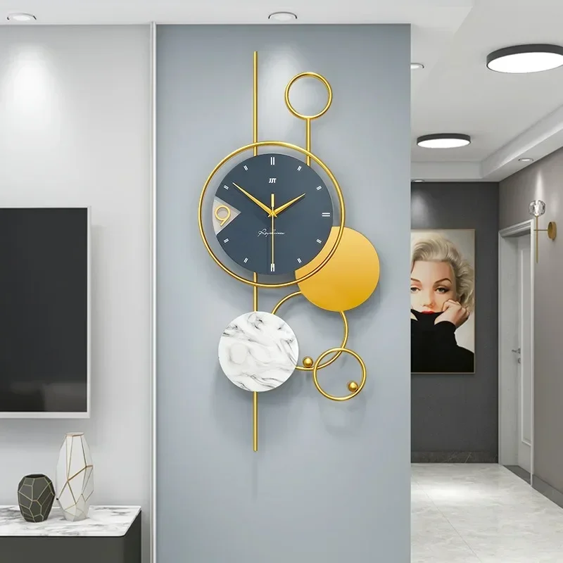 Large Wall Clock Modern Wall Clocks for Living Room Decor Metal Wall Clock Decorative Silent Non Ticking Quartz Clocks