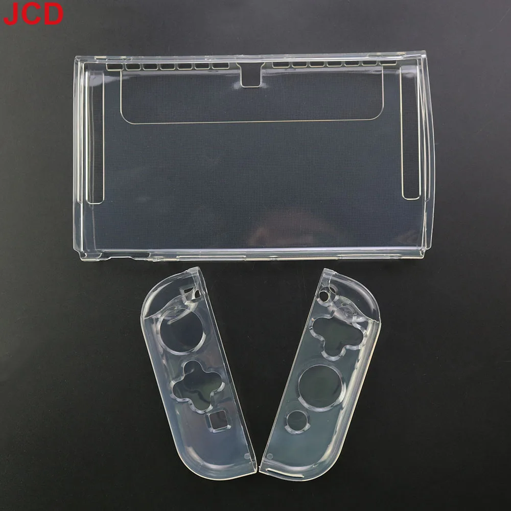 JCD 1pcs Soft TPU Transparent Shell Protective Case Cover Frame Clear Protector For Switch OLED Game Console Accessories