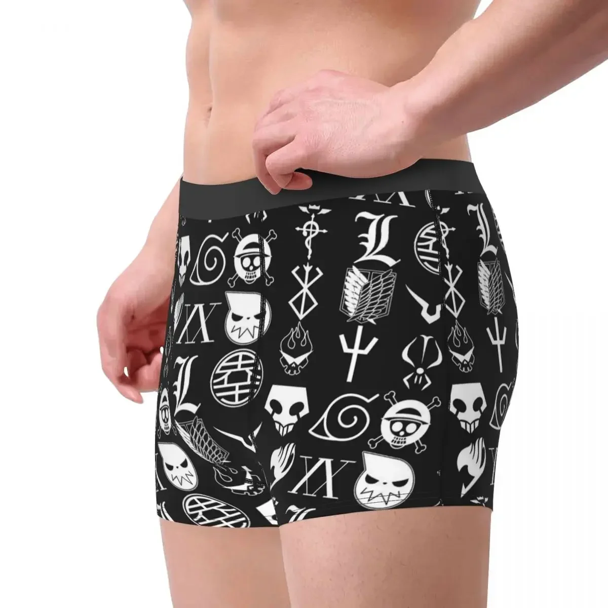 Humor-Boxer Respirant pour Homme, Culotte Pop Anime Manga Collage, Sous-Vêtement pour Zones Me