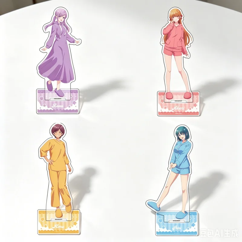 There Is No Romantic Comedy Between Childhood Friends15cm Shio Minamo Haru Hinata Acrylic Figure Stand Keychain