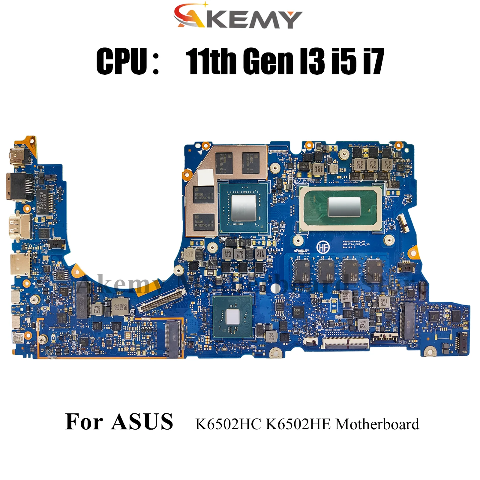 

K6502HC Материнская плата для ноутбука ASUS TUF Gaming K6502H K6502HC K6502HE Материнская плата с процессором 11-го поколения I3 i5 i7 100% тест, быстрая доставка