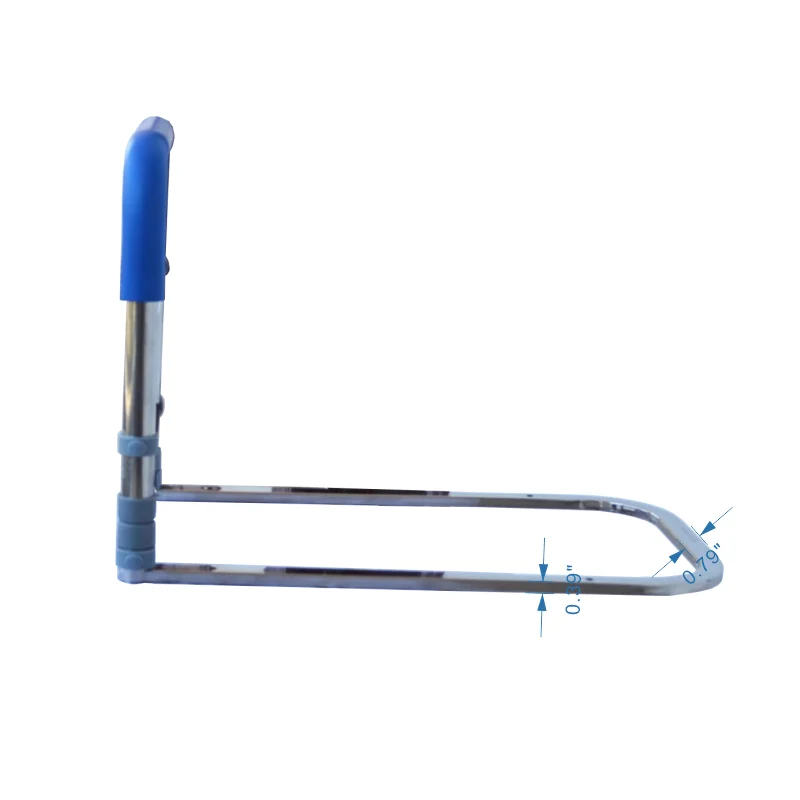 Adjustable Height Expandable Length 304 Stainless Steel Bedside Rail Handrail with One-Click Extension Installation