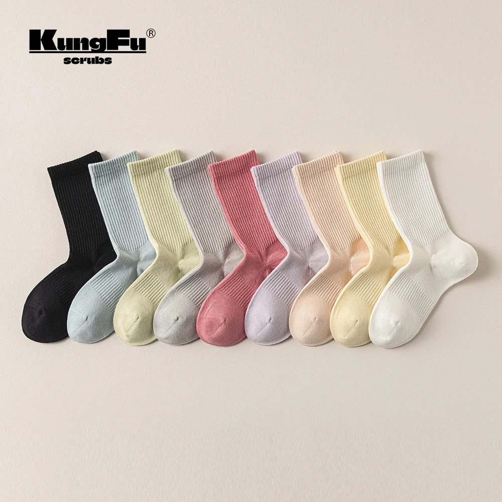 

Natural Fiber Socks Natural Ramie Cotton Stripe Autumn Knitted Soft Breathable Women Socks