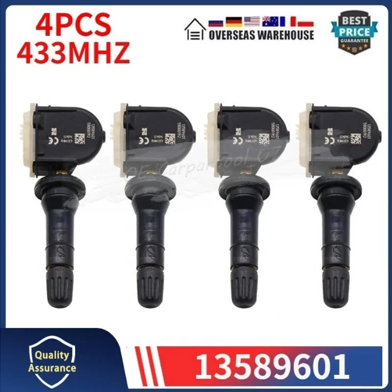 

13589601 4 шт. датчик контроля давления в шинах для BUICK ENCORE CADILLAC CT6 SRX CHEVROLET CAMARO CRUZE GMC ACADIA YUKON TPMS 433 МГц