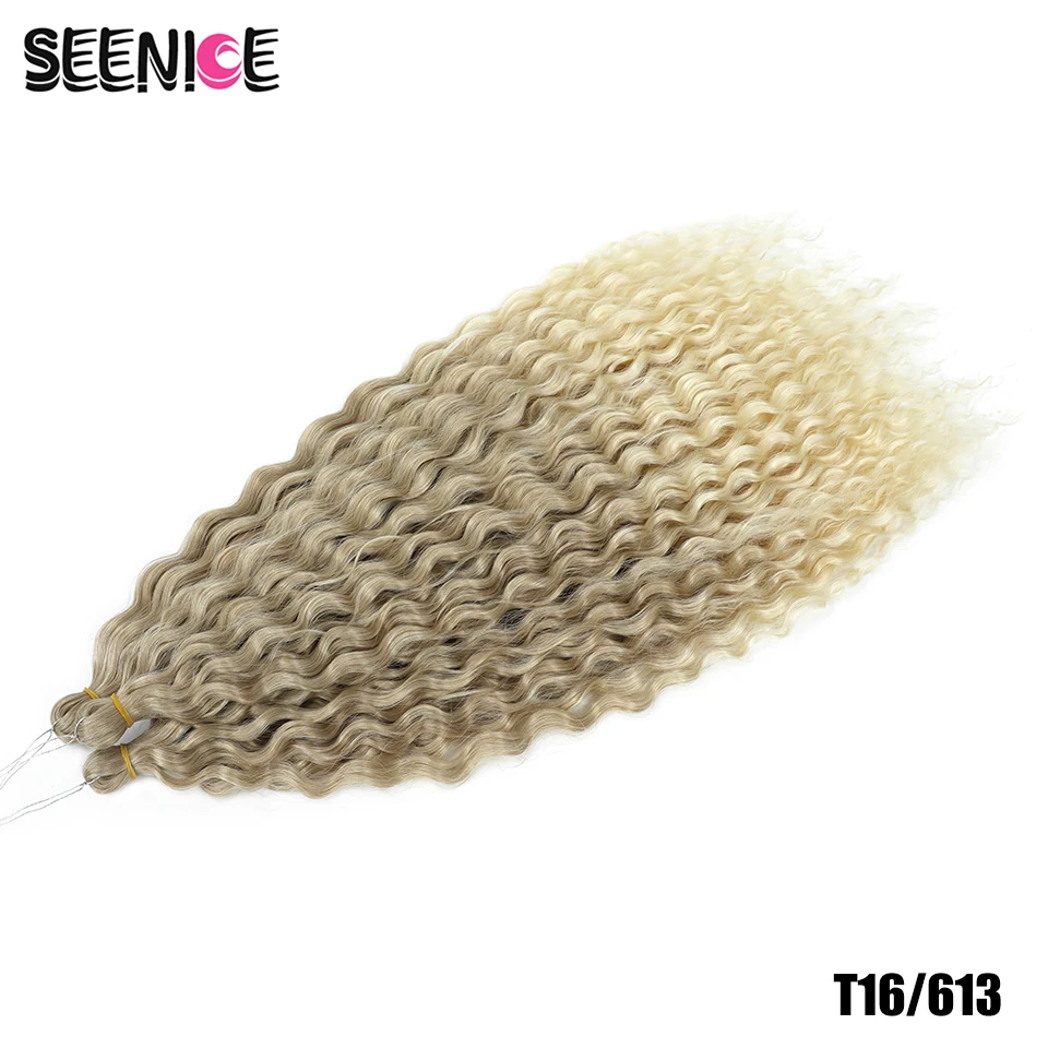 Ariel Curl Haar Tiefe Twist Häkeln Haar Synthetische Zöpfe Afro Curl Ombre 22 Zoll Wasser Welle Flechten Haar Verlängerung für Frauen