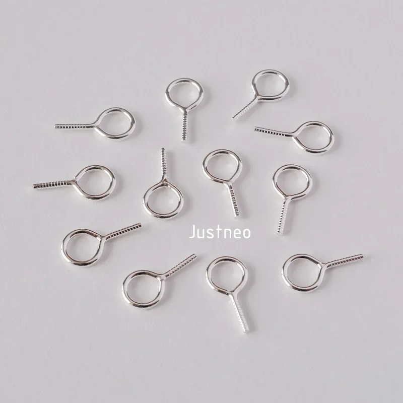 Solid 925 Sterling Silver Pendant Bail Eye Pin, diy jewelry making accessories