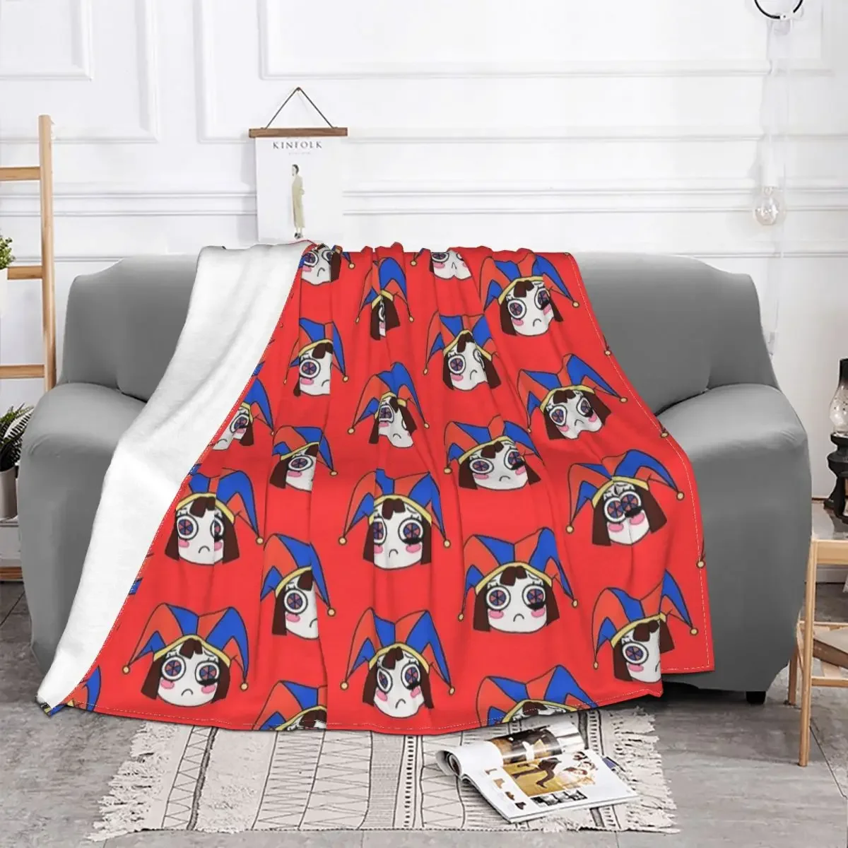 

Baby Blanket Anime The Amazing Digital Circus Sofa Cover Flannel Print Throw Ultra-Soft Blankets for Sofa Bedroom Bedspread