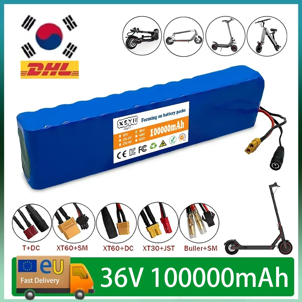 36V 100Ah 10S3P 18650 Rechargeable Lithium Battery Pack high power electric bicycle Scooter Vehicle with BMS m365 for xiaomi DIY