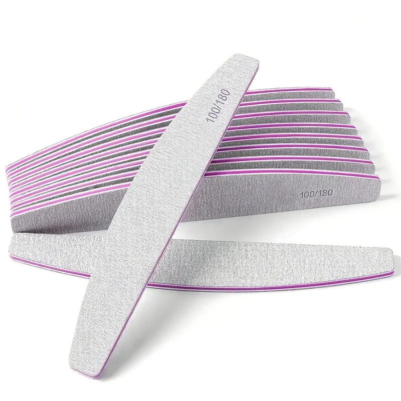 3-teiliges/20-teiliges professionelles doppelseitiges Sandpapier-Nagelknipser- und Polierer-Set, 100/180er Schleifkörnung, wiederverwendbares Nagelwerkzeug