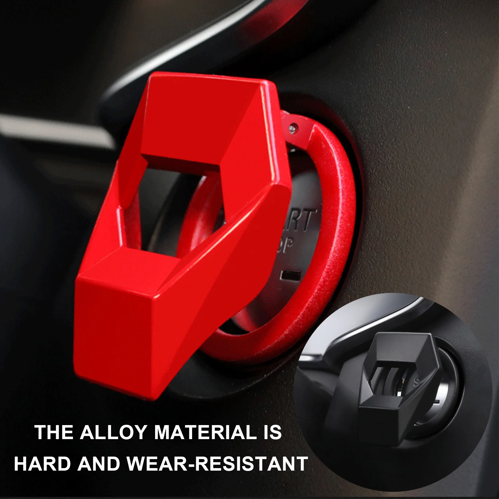 

Car Interior Engine Start Stop Push Button Switch Cover Trim Sticker Engine Push Button Protection Cover Car Interior