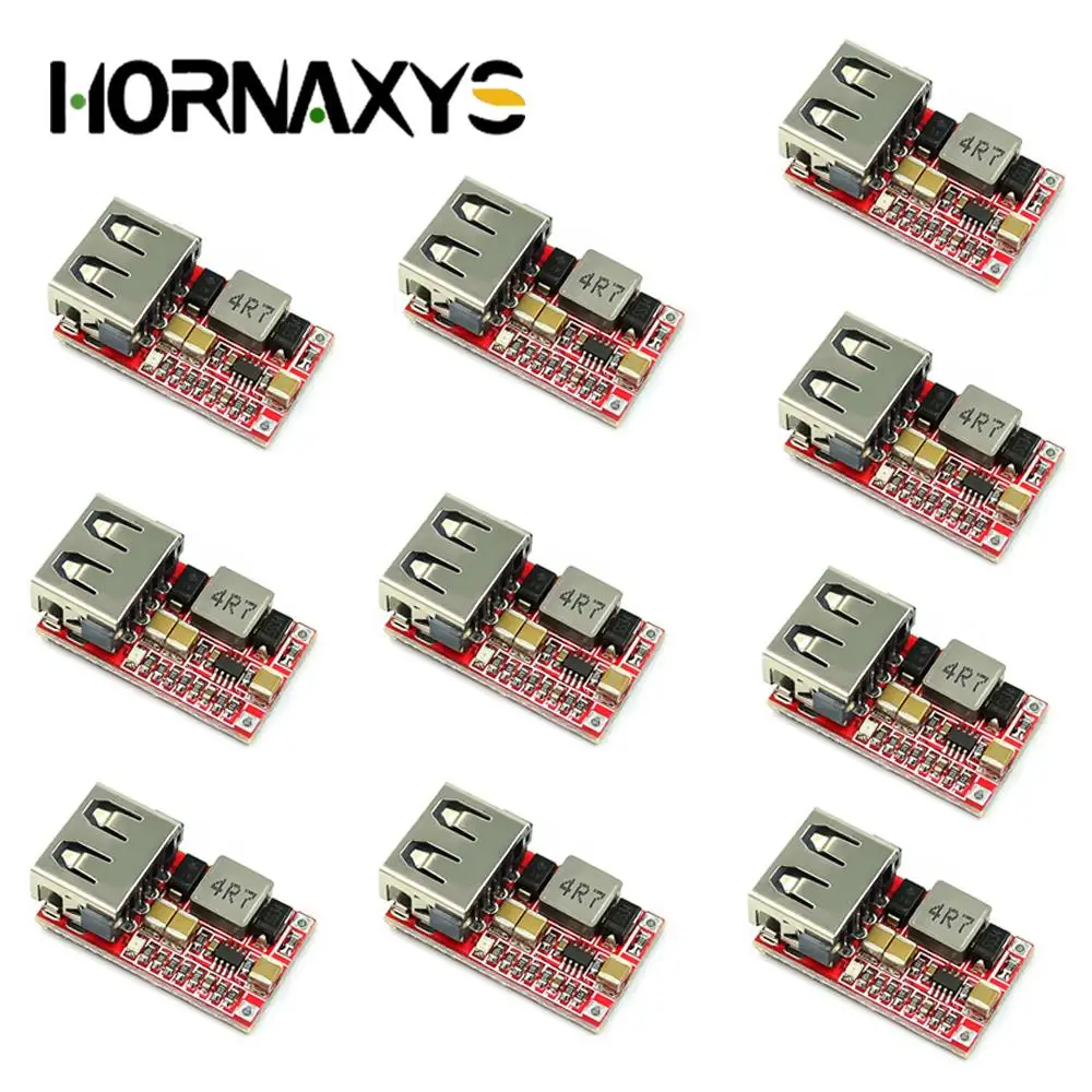 5/10pcs DC-DC Converter Phone Charger Car Power Supply Board Efficiency 97.5% 6-24V 24V 12V to 5V USB Step Down Buck Module