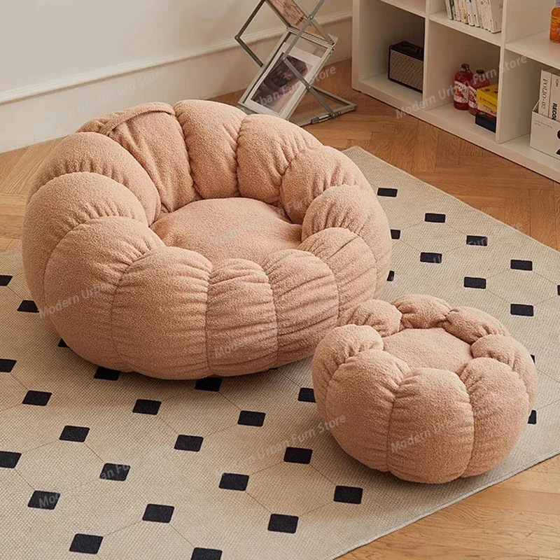 Household Apartment Beanbag Sofa White Sleeping Chaise Lazzy Beanbag Sofa Human Floor Perezoso Con Relleno Incluido Furniture