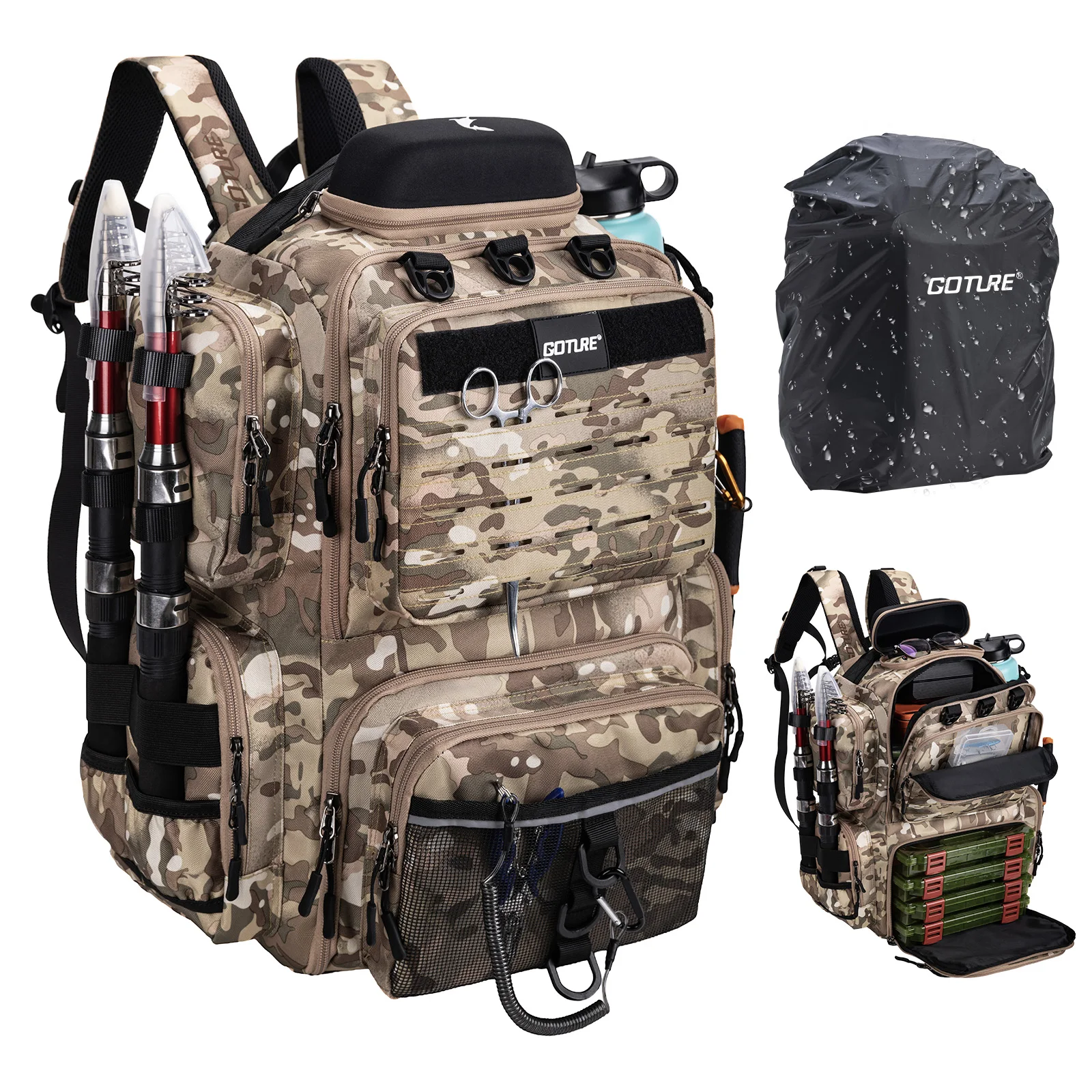 Mochila de Pesca Impermeable Goture – Oxford 900D Táctica