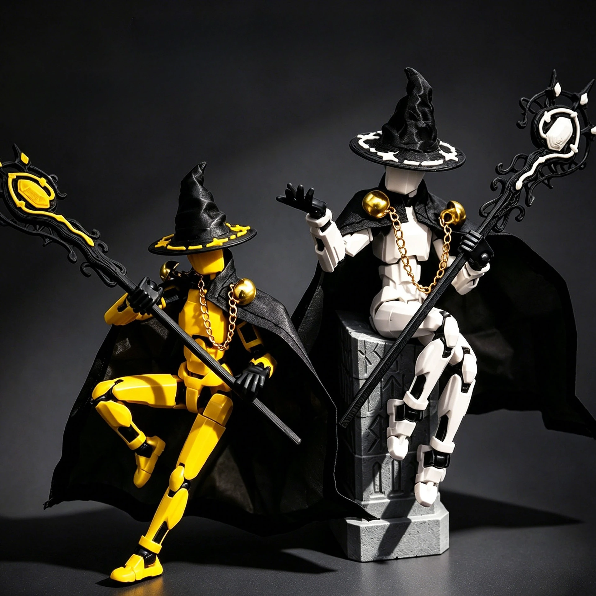 Witch Dummy T13 Action Figure 3D Printed Multi-Jointed Movable Titan 13 Lucky Dummy Wizard Robot Action Figure Halloween Gift