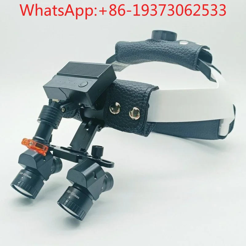 Loupe frontale 5x avec éclairage frontal 5W anti-buée et focalisation, idéale pour ORL, dentisterie et mesure de la distance pupillaire