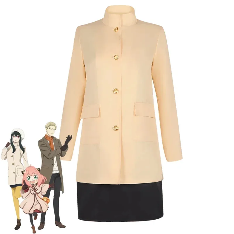 Anime SPY× CODE: White MOVIE Yor Forger Cosplay Costume Thorn Princess 007 Family Coat Skirt Uniform Wig Woman Party Suits;2k,j'