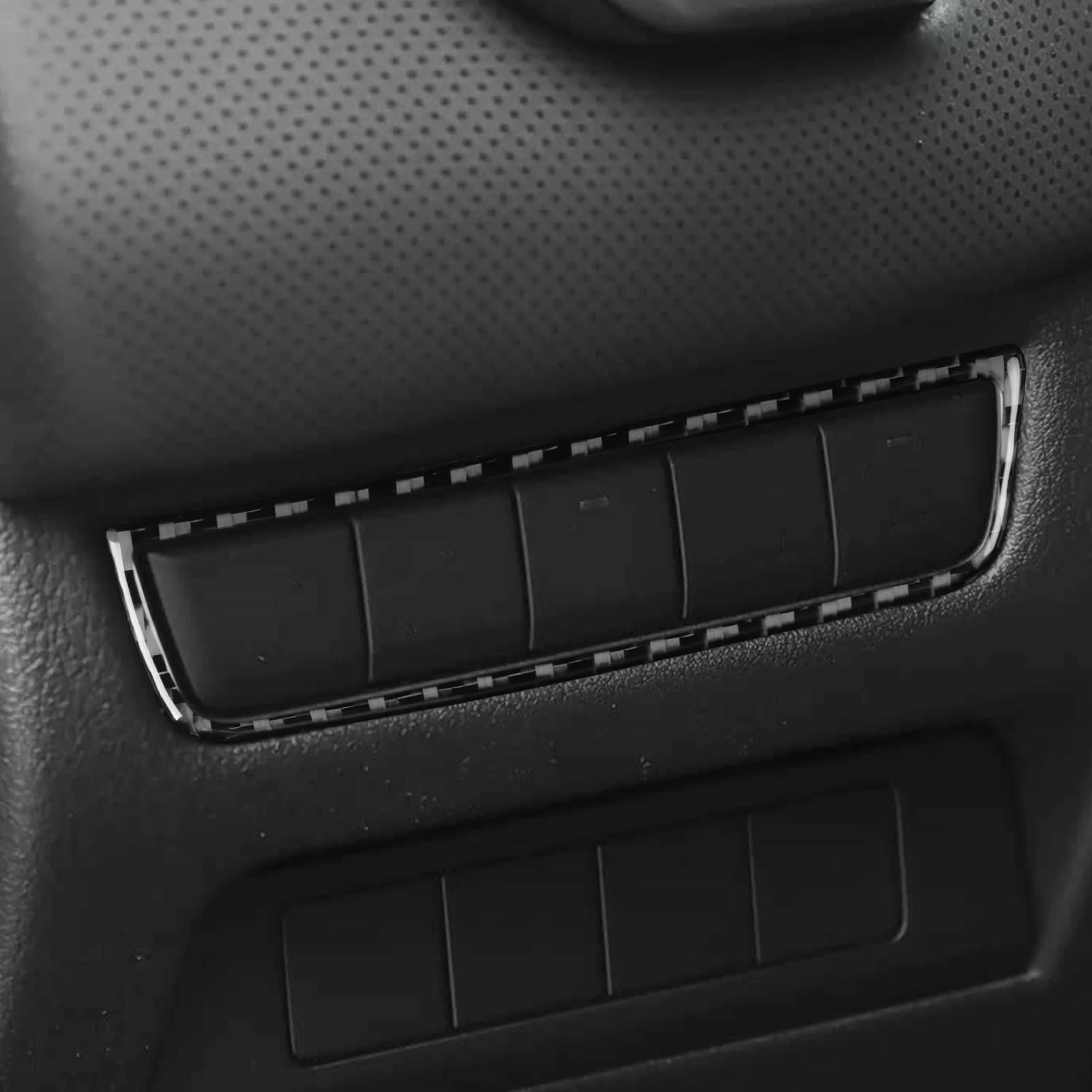 For Mazda CX-50 CX50 2022-2026 Carbon Fiber Parking Radar Switch Frame Panel Cover Decorative Car Accessories Decoration Sticker