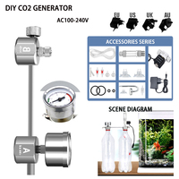 Aquarium DIY CO2 generator Bubble meter solenoid valve kit aquatic plant fish tank raw material reaction CO2 generator