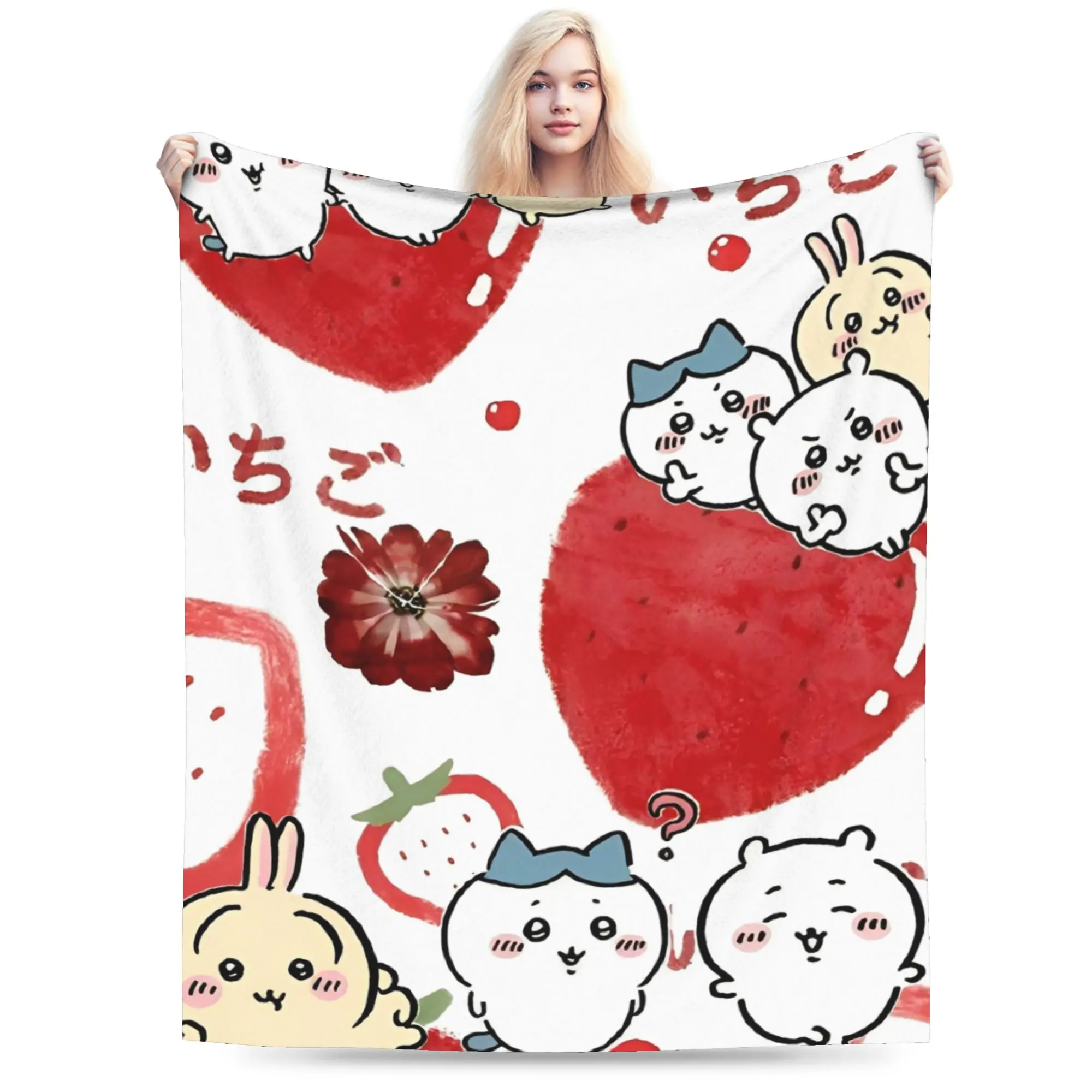 

C-Chiikawas Blanket Super Soft Graphic Plush Throw Blanket For Kids Adult Bedroom Flannel Bedspread Bed Cover