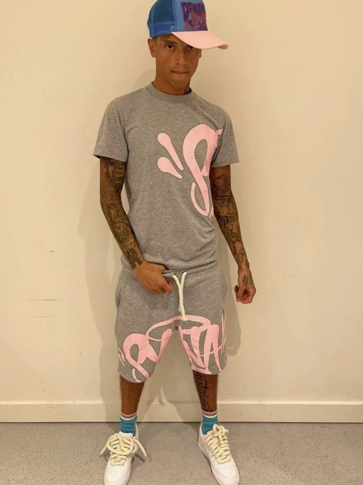 

Мужская летняя спортивная одежда Syna World, комплект брюк из хлопка ort Sve, повседневный модный спортивный костюм из чистого хлопка, удобные orts