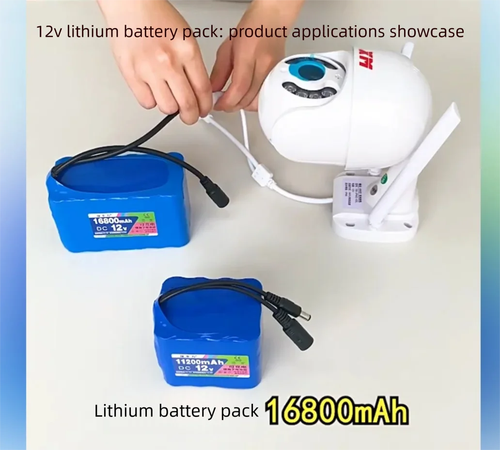 12v lithium battery pack large capacity 18650 smart car LED advertising light box solar