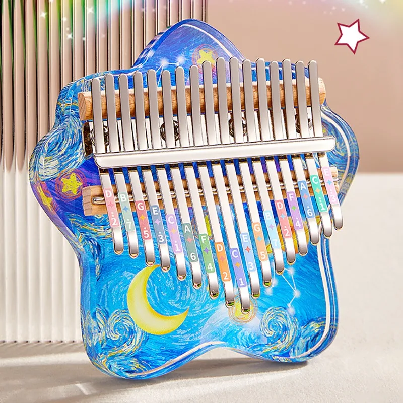 Schöne Kalimba 21 Schlüssel Kristall Kalimbas niedlichen transparenten profession ellen Spielzeug Percussion Musik instrument Mini Klavier lustiges