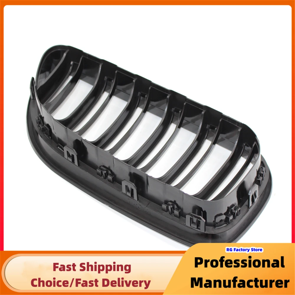 Double Slat Front Kidney Racing Grille For BMW 6 series F06 F12 F13 M6 640i 650i 2012-2017 Glossy Black Car Front Bumper Grille