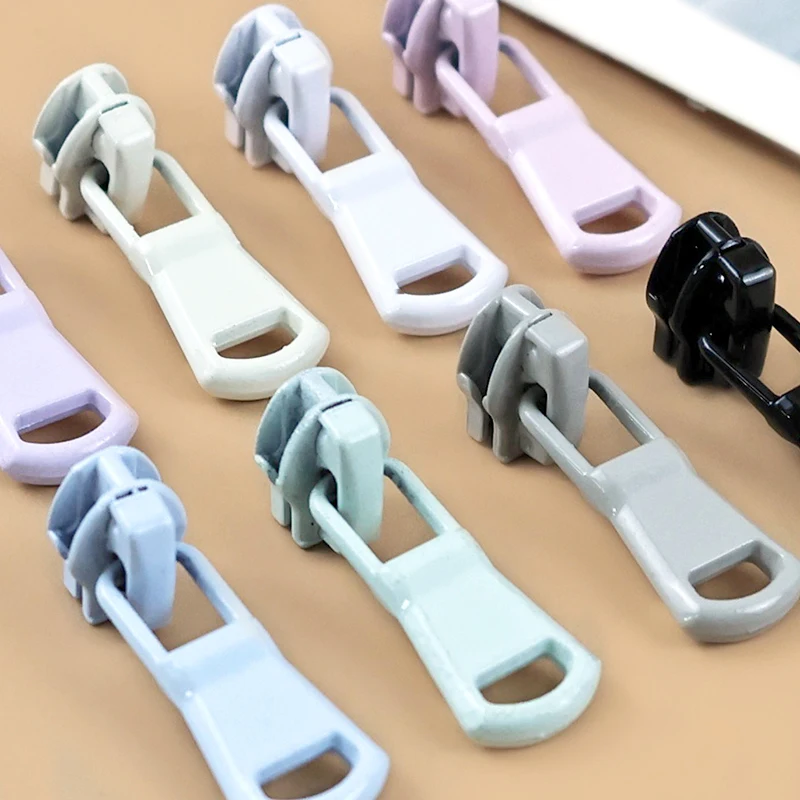 

20/50Pcs Colorful Nylon Zipper Head Reverse Zip Slider 3 # Zips Puller Doll Clothing Decor Zippers Repair Kit Sewing Accessories