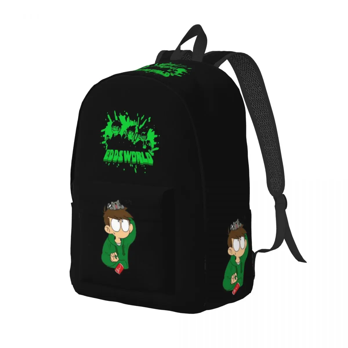 Tv Series Eddsworld Cartoon Backpack for Men Women Cool High School Work Daypack Laptop Shoulder Bag Gift