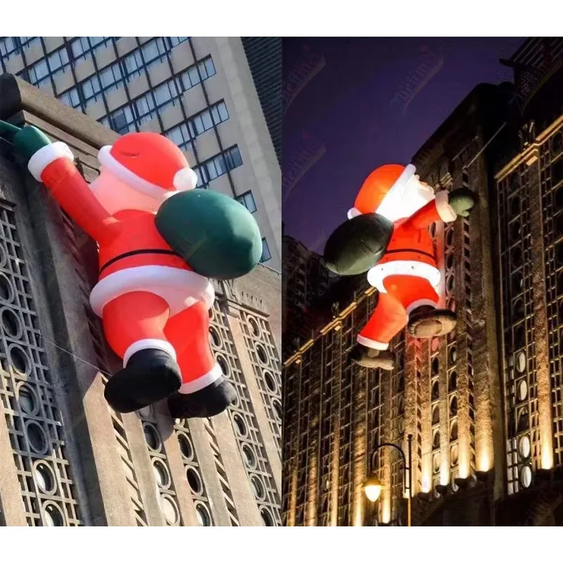 

Outdoor Inflatable Santa Claus Climbing Wall Decorative Christmas Balloon