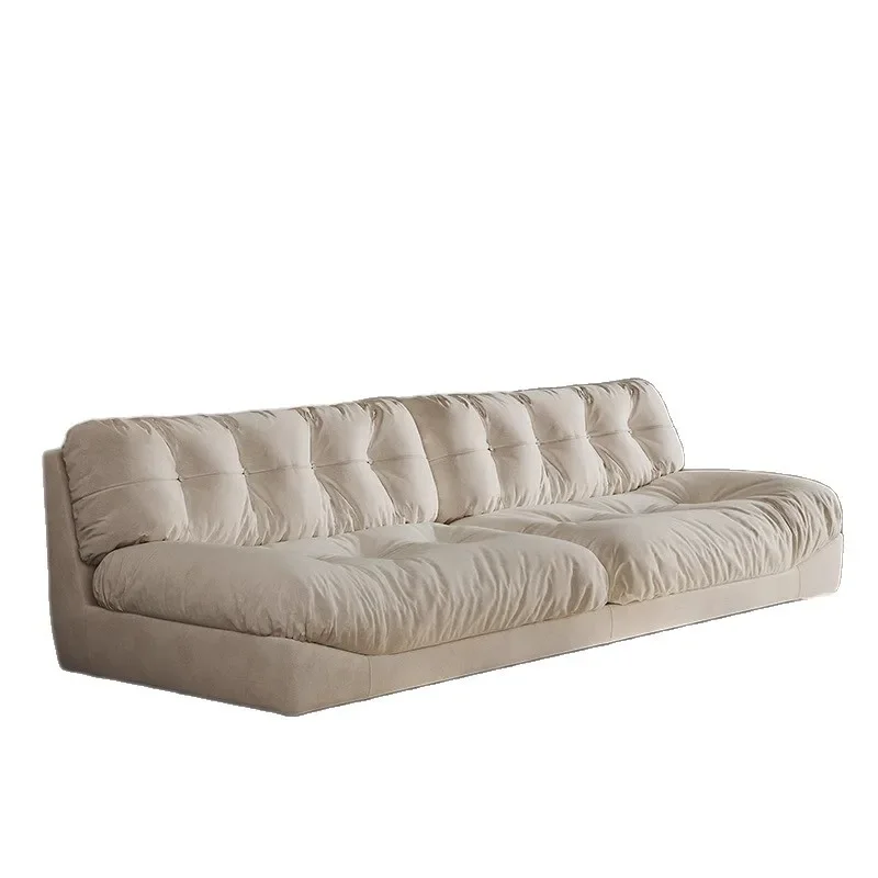 Cloud matte fabric sofa wabi sandy wind creative design sofa Nordic modern light luxury Italian living room