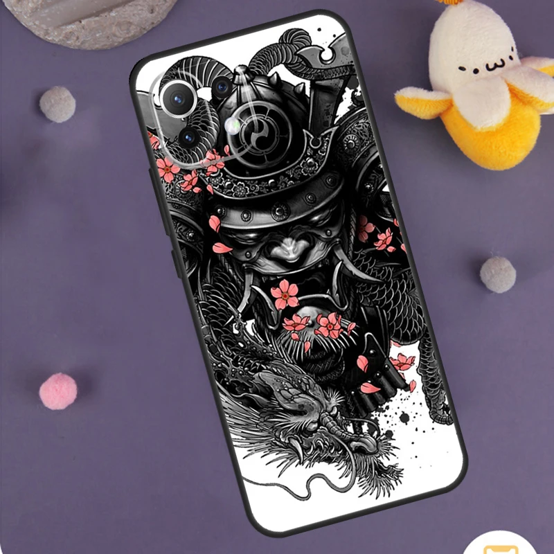 Japanese Hannya Oni Mask Case For POCO X3 X5 X6 M6 Pro F6 F3 F5 M5s Xiaomi 14 13 Ultra 12 Lite 11T 12T 13T Pro Cover