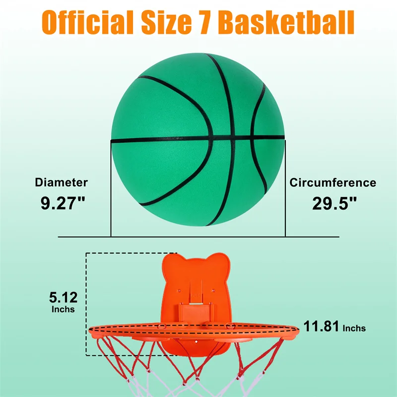 เส้นผ่านศูนย์กลาง 24 ซม.Bouncing เงียบบาสเกตบอลที่มีสีสันในร่ม Mute Ball No Noise Soft PU โฟมกีฬาลูก Squeezable Silent Ball